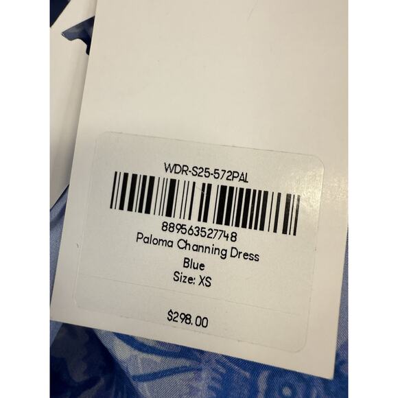 NWT Roller Rabbit Paloma Channing Blue Floral Silk Maxi Dress XS Boho Summer - Picture 13 of 14